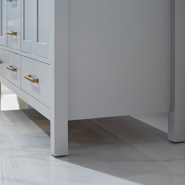 Everly Quinn Ryland 60'' Freestanding Double Bathroom Vanity with